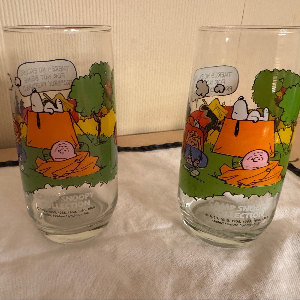 McDonald's 1983 Peanuts Camp Snoopy Glasses